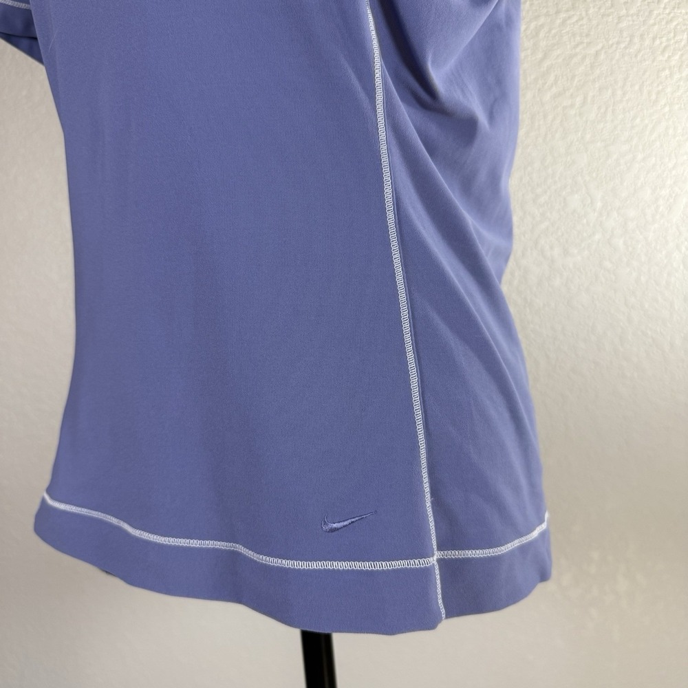 Nike Golf Womens Size Small Blue Periwinkle Dri Fit Shirt Sport Activewear - Picture 6 of 10